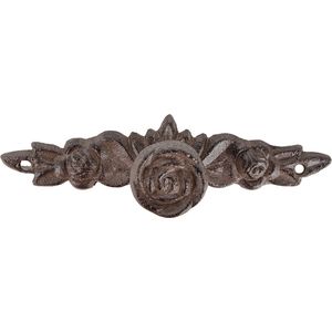 Clayre & Eef Deurknop 4x4x14 cm Bruin Metaal