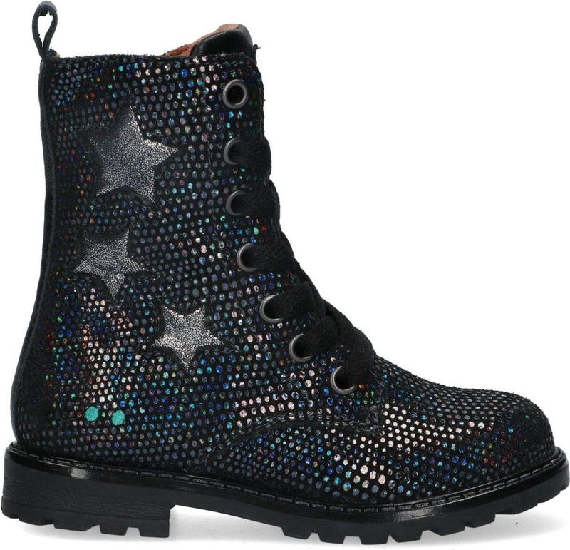 BunniesJR 224864-998 Meisjes Biker Boots - Multicolor - Suède - Veters