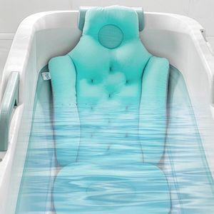 Badkussen met Neksteun - Ergonomisch Bad Hoofdkussen - Waterdicht en Antislip - Luxe Badaccessoire voor Ontspanning - Volledig Lichaamsbadmat - Comfortabel Bubbelen in Bad