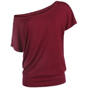 R.E.D. ROCK-ENGINEERED DESIGN Bordeaux-rood los basic T-shirt Vrouwen - XL