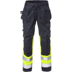 Fristads Flamestat Werkbroek Stretch Met Hoge Zichtbaarheid Dames Klasse 1 2171 Athf - Hi-Vis geel/marineblauw - 36