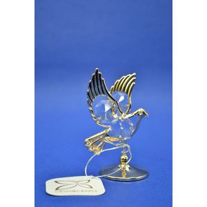 24-karaats goud verguld Mini Duif versierd met Bohemia kristallen