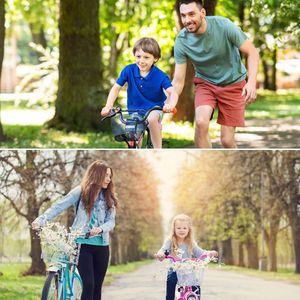 Paarse Fietsmand voor Kinderen - Voorwielmand Fijnmazig Stalen Vlechtwerk met Draagbeugel