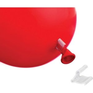 250x Ballonnen sluitingen clipjes/klemmetjes - Feestversieringen accessoires