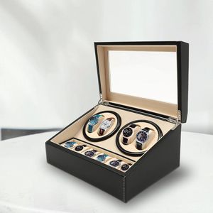 Currentgoodz - Horloge Doos - Horlogebox - Horlogedoos Heren - Watch Roll - Zwart/Bruin - 10 horloges - Opbergdoos