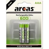 ARCAS Rechargeable NimH AAA/HR03 600mAh blister 2