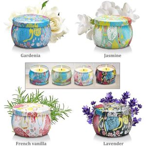 Geurkaarsen set - scented candles, aroma candles, candle gift set 4pcs