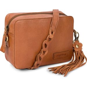 Bag2Bag - Gota - Schoudertasje - Crossbodytasje - Ruim - Leer - Cognac