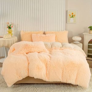 Livano Teddy Dekbedovertrek - Fleece Dekbedovertrek - Fluffy Dekbedovertrek - Pluche Dekbedovertrek - Fluffy Dekbed - Fluffy Deken - Beige 230x220cm