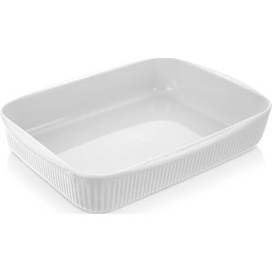 Ovenschaal Porselein Wit 30,5x24,5x5,5 cm, 2,2 l - Ovenschotel - Braadslede - Braadpan