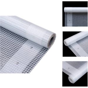 vidaXL Afdekzeil - Afdekzeilen - Zeildoek - Zeildoeken - Leno dekzeil 260 g/m² 1,5x15 m wit