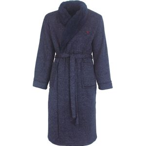 Paul Hopkins Heren Badjas - Kamerjas - Fleece - Blauw - Maat S