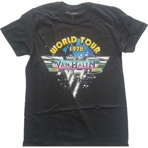 Van Halen - World Tour '78 Full Colour Heren T-shirt - M - Zwart