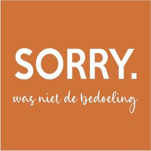 Luxe Bloemenkaartjes - Wenskaarten - Cadeaukaart - Oranje - Sorry - 7x7cm - 20 Stuks - Met Boorgaatje