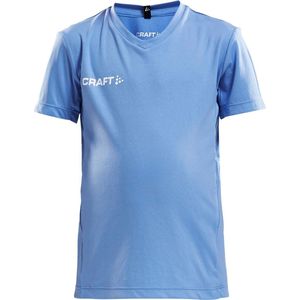 Craft Squad Jersey Solid SS Shirt Junior  Sportshirt - Maat 158  - Unisex - blauw/wit Maat 158/164