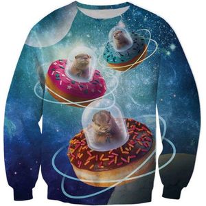 Otters in Donut UFO's - Maat XL - Festival Trui - Superfout - Foute Trui - Feestkleding - Festival outfit - Foute kleding - Foute party kleding -