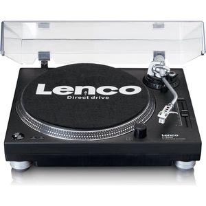 Lenco L-3809 Black - Platenspeler met USB - Stereo - Stofkap - Zwart