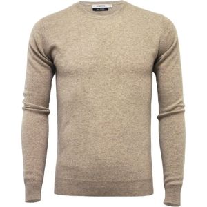 Hommard Pure Cashmere Crew Neck Sweater, Camel, 100% Cashmere, Large, Unisex, Trui, Kasjmier, Ronde nek, Pullover