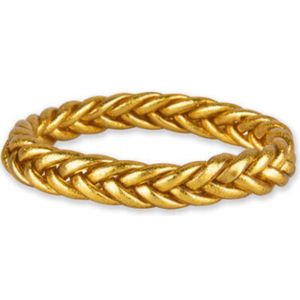HINTH, Lucky Bracelet, Braided, Light Gold, Size S, Mantra Armband, Buddha Armband, Gevlochten Armband