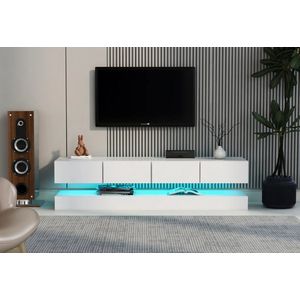 Gran Vida® - TV Meubel met LED Verlichting - Zwevend - 130 x 33 x 15