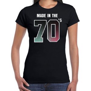Seventies feest t-shirt / shirt made in the 70s / Sarah - zwart - voor dames - dance kleding / 70s feest shirts / verjaardags shirts / outfit / 50 jaar L