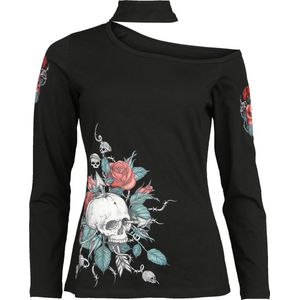 Rock Rebel by EMP Zwart shirt met lange mouwen en doodshoofden Vrouwen - XXL