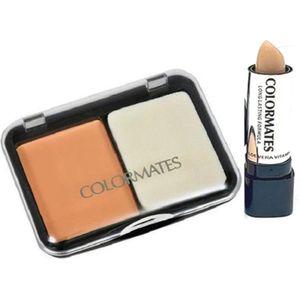 Colormates - Compact Makeup & Concealer - 7129 - Medium - 10 g