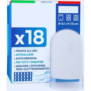 Universele Navulverpakking Polyfosfaatpoeder – 18 Stuks | Bescherming Tegen Kalkaanslag & Corrosie Voor Wasmachines En Huishoudelijke Filters (1/2 Inch - 4.1 X 7.3 Cm)