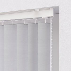 Verticale lamellen rail - 89mm lamellen - White - 240 x 4,4 cm