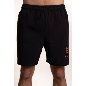 Herren Sport-Shorts Herkules aus recyceltem Polyester mit hochwertigem bronze-goldenem Logo M