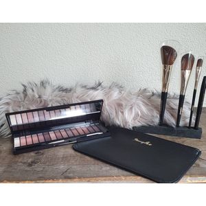 Make up set -oogschaduwpalet - kwastenset