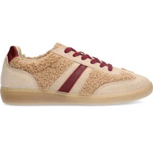 Sacha - Dames - Beige suède teddy sneakers - Maat 39