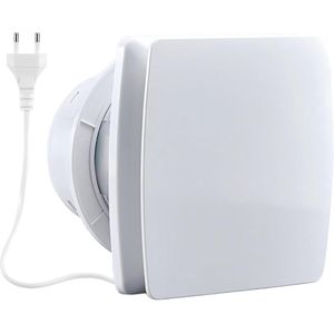 Afvoerventilator 120 mm 130 m³/u IPX2 voor keuken, badkamer, toilet, garage, kantoor en zolder met stuurventiel