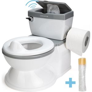 Leelofar Kindertoilet - Kinder Toilet Plaspotje - Peuter Toilettrainer Plaspot - Urinoir Trainer met Geluid - WC Potje voor Kinderen tot 22KG - Wit