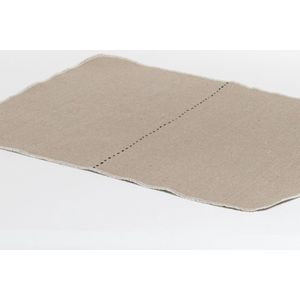 The Table | Canvas Placemats Set van 4 50x38 cm Milk Tea