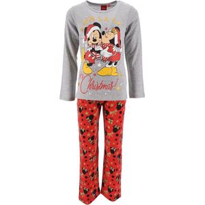 Disney - Pyjama Minnie en Mickey Mouse Kerst - grijs - maat 104