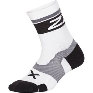 2xu Compressiesokken Vectr Cushion Crew Nylon Wit/zwart Maat L