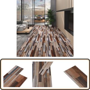 vidaXL PVC Vloerplanken - 5,26 m² - Meerkleurig Pvc Vloerplanken - Pvc Vloeren - Vinyl Vloerplanken - Multicolour Flooring - Vloerbedekking