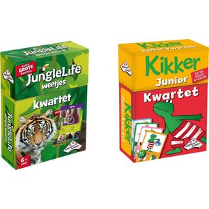 Spellenbundel - Kwartet - 2 stuks - Sealife Junglelife Kwartet & Kikker Jr. Kwartet