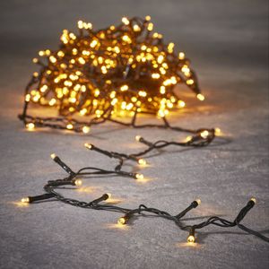 Luca Lighting kerstverlichting lichtsnoeren - 2x- 80 lampjes - 600 cm - warm wit