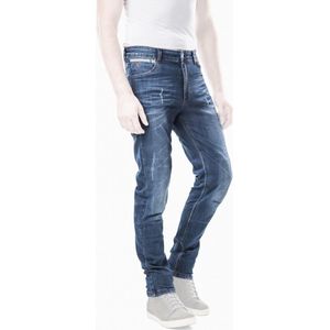 Motto Wear ROMA Carrot Fit Heren Motorjeans - Zomer Motorbroek -  Blauw - Maat M W36