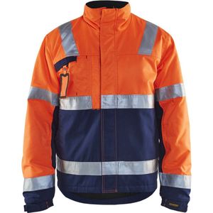 Blåkläder 4862-1811 Winterjas High Vis Oranje/Marineblauw maat L