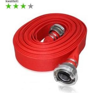 Brandweerslang - 20 meter - Standaard - Compleet - 50mm / 2 - 2x Storz Koppeling - Nok 81