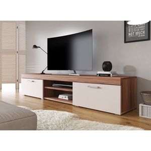 Meubella - TV-Meubel Slim - Creme - Eiken - 200 cm