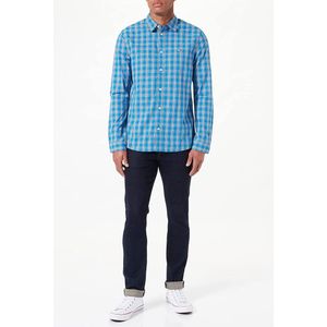 Tommy Jeans Heren TJM Essential Poplin overhemd - Blouse voor heren - Maat L - Blauwe - Hilfiger