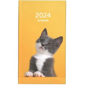 Brepols Agenda 2024 • Interplan 6t • AMICI • Hardcover • 9 x 16 cm • 1week/2 pagina's • Geel