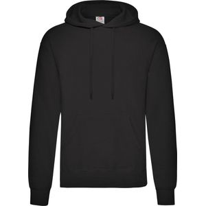 Fruit of the Loom capuchon sweater zwart voor volwassenen - Classic Hooded Sweat - Hoodie - Heren kleding S