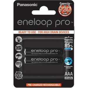 Panasonic eneloop pro AAA/Micro NiMH-batterij (2 stuks), oplaadbare batterij