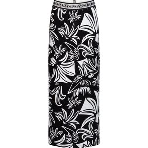 ZOSO 242 Rosie Printed Long Skirt With Details Black/White