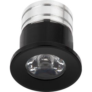 LED Veranda Spot Verlichting - Velvalux - 3W - Warm Wit 3000K - Inbouw - Rond - Mat Zwart - Aluminium - Ø31mm